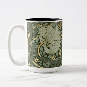 Tasse 2 Couleurs William Morris Pimpernel Motif Vintage Bicolore