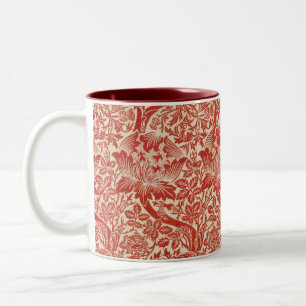 Tasse 2 Couleurs William Morris Rose & chardon Floral Rouge