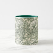 Tasse 2 Couleurs William Morris tulip fond textile vert (Centre)