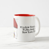 Tasse 2 Couleurs Windows Shopping Noël NYC New York (Devant droit)