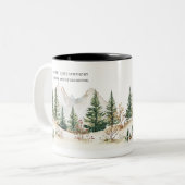 Tasse 2 Couleurs Winter Mountain Mug: Cozy Forest & Snow (Devant gauche)