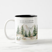 Tasse 2 Couleurs Winter Mountain Mug: Cozy Forest & Snow (Gauche)