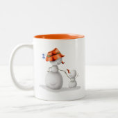 Tasse 2 Couleurs Winter Snowman Best Grandma Ever (Gauche)