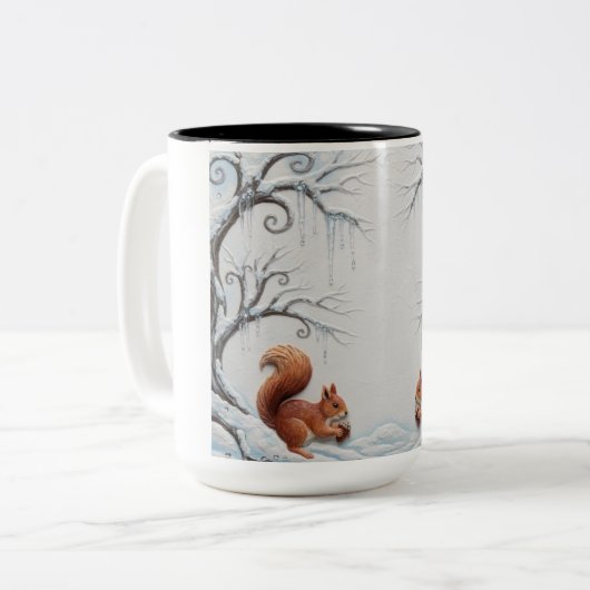 Tasse 2 Couleurs Winter Whispers and Squirrel Dreams (Devant gauche)