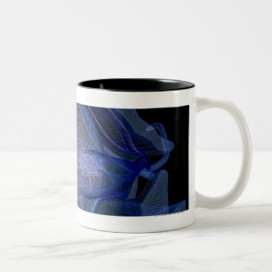 Tasse 2 Couleurs wireframe 3d des muscles d'oeil dans une orbite