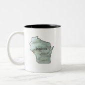 Tasse 2 Couleurs Wisconsin Illustration peinture céramique (Gauche)