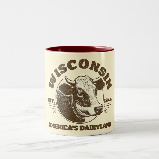 Tasse 2 Couleurs Wisconsin vintage (Centre)