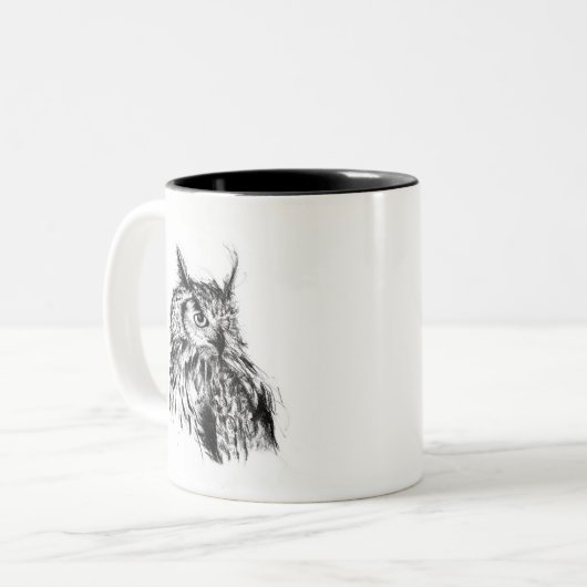 Tasse 2 Couleurs Wisdom Owl (Devant gauche)