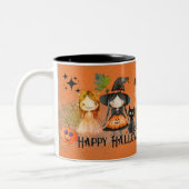 Tasse 2 Couleurs Witch Way Halloween Orange (Gauche)
