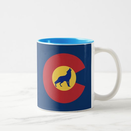 Tasse 2 Couleurs Wolf du Colorado (Droit)