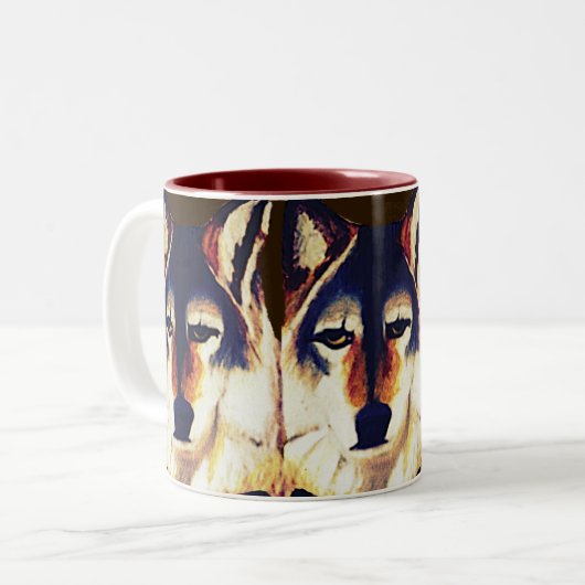 TASSE 2 COULEURS WOLF ROUGE (Devant gauche)