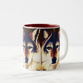 TASSE 2 COULEURS WOLF ROUGE (Devant droit)