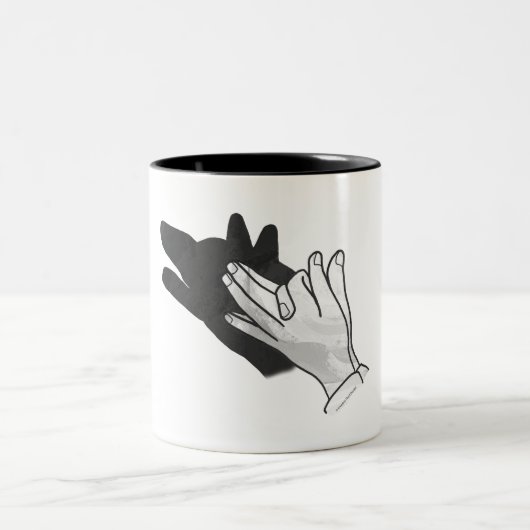 Tasse 2 Couleurs Wolf Silhouette (Centre)