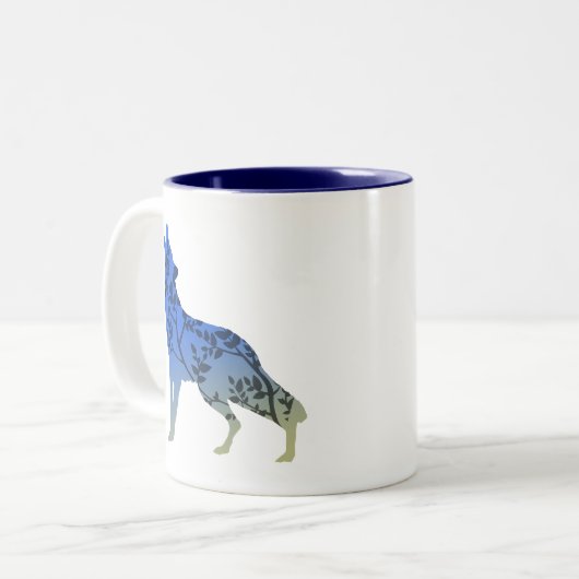 Tasse 2 Couleurs Wolf Tree (Devant gauche)