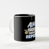 Tasse 2 Couleurs Womens Funny Aim (Devant gauche)