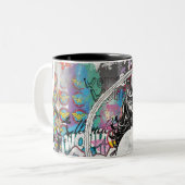 Tasse 2 Couleurs Wonder Woman Collage 6 (Devant gauche)