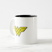 Tasse 2 Couleurs Wonder Woman | Logo classique (Devant gauche)