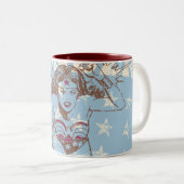 Tasse 2 Couleurs Wonder Woman Pow (Devant droit)