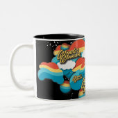 Tasse 2 Couleurs Wonder Woman Rainbow Clouds Motif (Gauche)