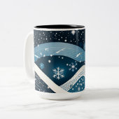 Tasse 2 Couleurs Wonderland hivernal Abstrait (Devant gauche)