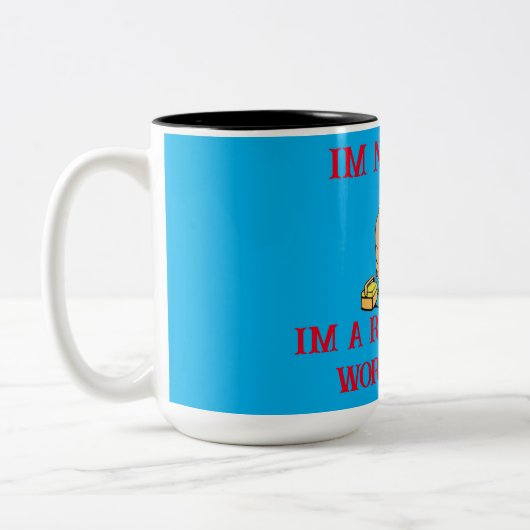 Tasse 2 Couleurs Workaholic (Gauche)