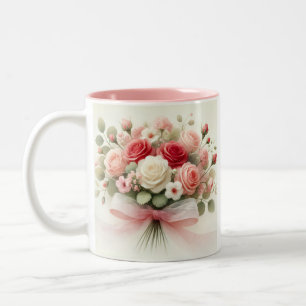 Tasse 2 Couleurs World MEILLEURE SŒUR Amour Floral