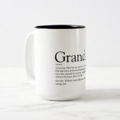 Tasse 2 Couleurs Worlds Best Ever Grandpa Grandad Papa Definition (Devant gauche)