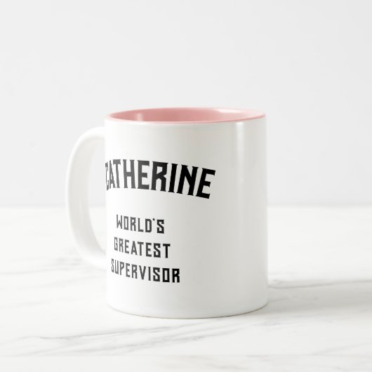 Tasse 2 Couleurs World's Greatest Supervisor (Devant gauche)