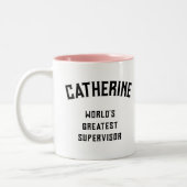 Tasse 2 Couleurs World's Greatest Supervisor (Gauche)
