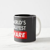 Tasse 2 Couleurs Worlds okayest Ware (Devant droit)