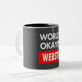 Tasse 2 Couleurs Worlds okayest Webster (Devant gauche)