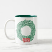 Tasse 2 Couleurs Wreath de Noël (Gauche)