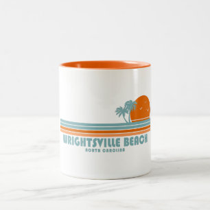 Tasse 2 Couleurs Wrightsville Beach Caroline du Nord Sun Palm Trees