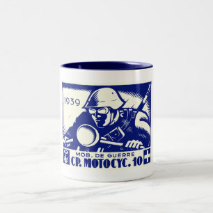 Tasse 2 Couleurs WWII Swiss Motorcycle Company, bleue