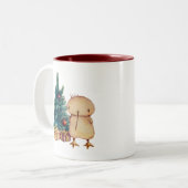 Tasse 2 Couleurs Xmas Kwii le joli kiwi (Devant gauche)