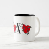 TASSE 2 COULEURS XOXO (Devant droit)