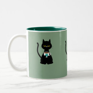 Tasse 2 Couleurs YAAAWN chatte endormie