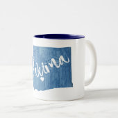 Tasse 2 Couleurs Yakima Washington Wood Grain (Devant droit)