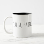 Tasse 2 Couleurs yalla habibi (Gauche)