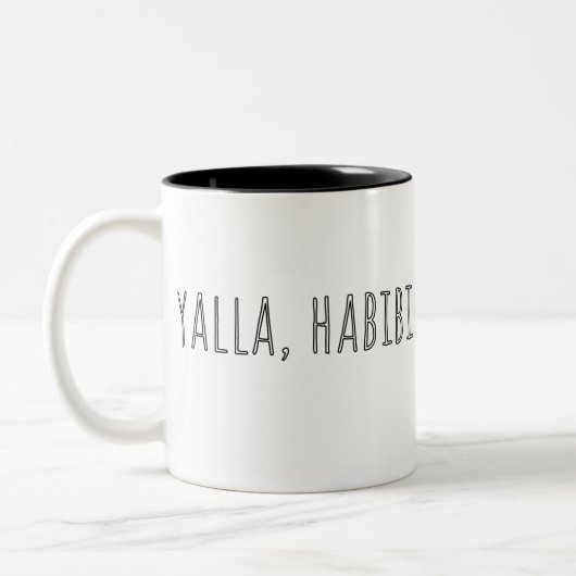 Tasse 2 Couleurs yalla habibi (Gauche)