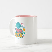 Tasse 2 Couleurs Yarn Geek  (Devant gauche)