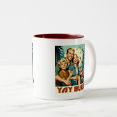 Tasse 2 Couleurs Yay Bugs Camping Funny (Devant droit)