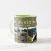 Tasse 2 Couleurs Yellowstone N.P. Collage (Devant gauche)