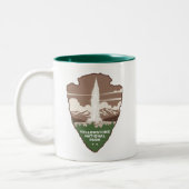 Tasse 2 Couleurs Yellowstone National Park Old Faithful Arrowhead (Gauche)
