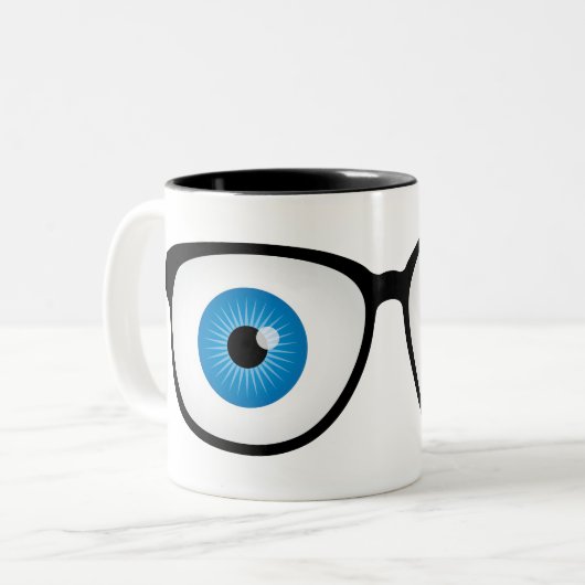 Tasse 2 Couleurs Yeux d'optométrie (Devant gauche)