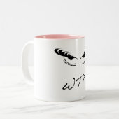Tasse 2 Couleurs Yeux fâchés - WTF ? (Devant gauche)