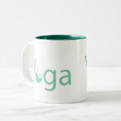 Tasse 2 Couleurs Yoga avec Yin Yang (Devant gauche)
