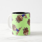 Tasse 2 Couleurs Yoga Girl (Devant gauche)