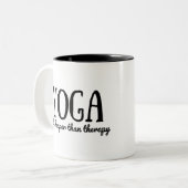 Tasse 2 Couleurs Yoga It's Cheaper Than Therapy (Devant gauche)