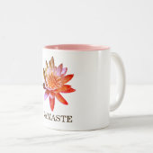 Tasse 2 Couleurs Yoga Namaste Lotus Flower (Devant droit)